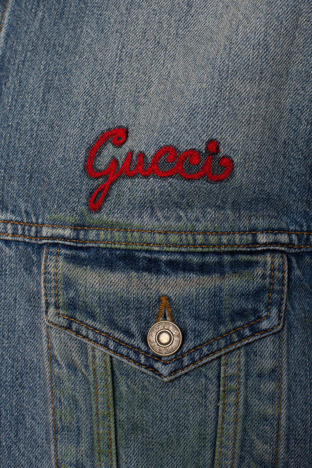 Gucci Distressed denim jacket